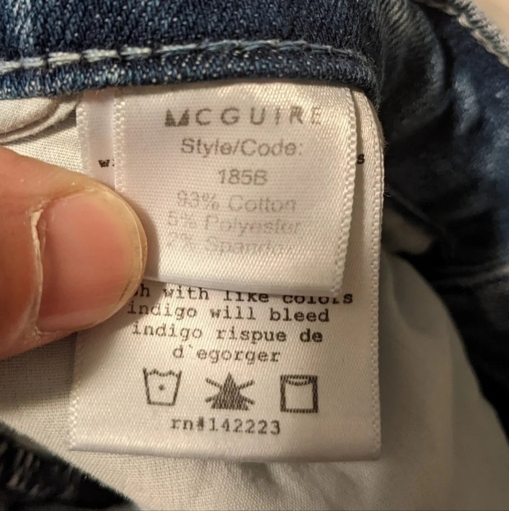 McGuire Denim Newton Skinny Jeans Women's 29 High Rise Distressed Light Wash - Picture 7 of 7